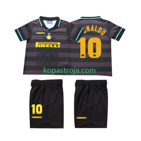 Billiga Fotbollströjor Inter Milan Ronaldo 10 Retro Barn Tredje tröja 1997 1998 Kortärmad